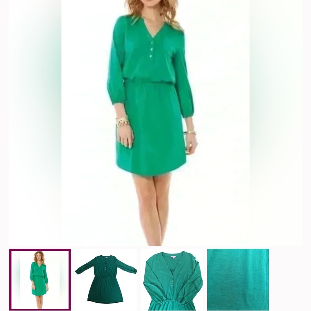 Lilly Pulitzer Teal Long Sleeve Dress